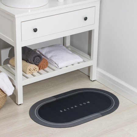 Bathroom bathroom mat, 48 × 78 cm, black color