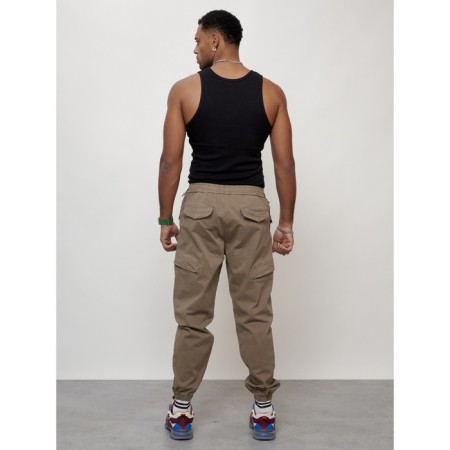 Cargo jeans men, size 56, beige color-3