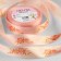 Satin ribbon "Roses", 25 mm × 18 ± 1 m, peach color