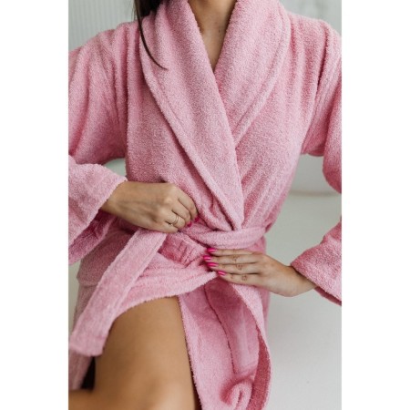 Frequency bathrobe, size 52, pink color-5