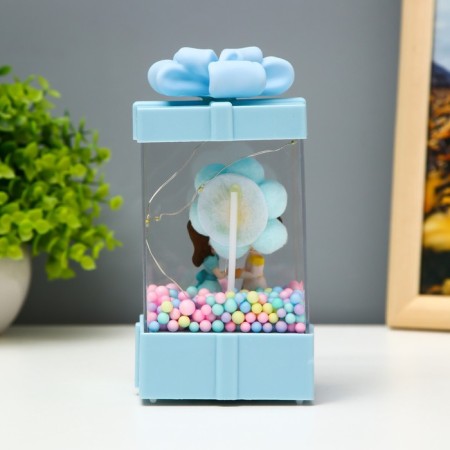 Nightlight "Love" LED from batteries 3HAA Blue 8x8x15.5 cm Risalux-4