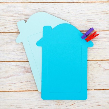 A set of photo frames on the clothespins "Tender House", rope, clothespins, photo frames 10 pcs.-1