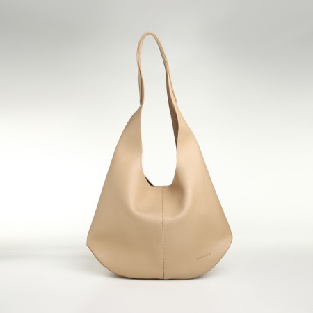 Women's bag on magnet Textura, large size, beige color