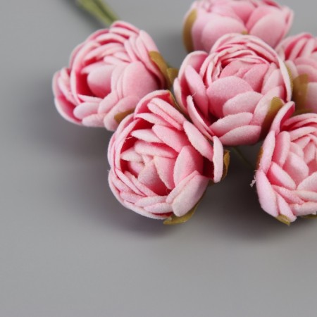 Decor for creativity "peonies" white-pink (1 set = 1 bouquet) in the bouquet 6 pcs 2.5x10.5 cm-2