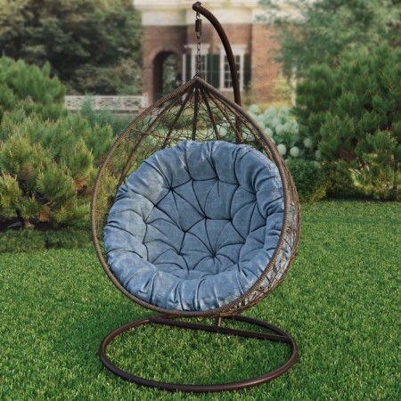 Pillow for swing "Tina", diameter 115 cm, blue color