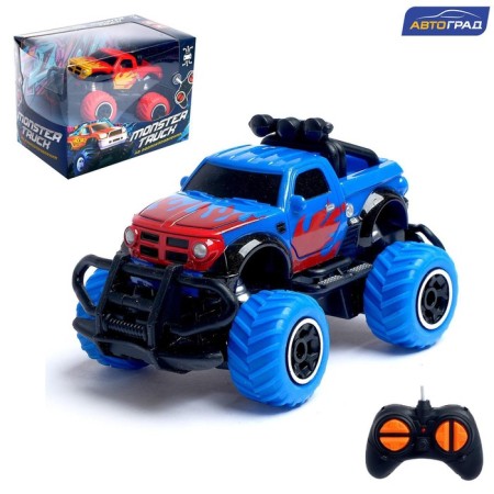 Radio -controlled jeep "graffiti", works on batteries, blue color