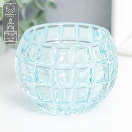 Glass "Spear" D-4.5 cm blue 7.5x7.5x6 cm