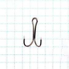 The hook KOI Short Double Hook, size 6 Int, BN color, double, 10 pcs.