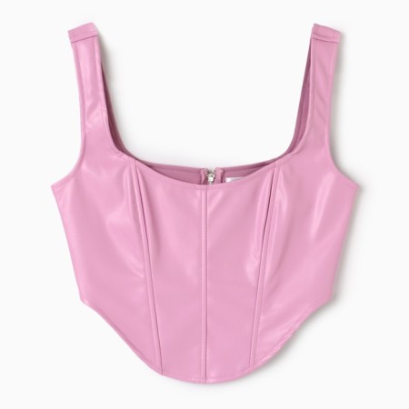 Women's corset leather, p. XS, pink-5
