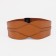 Women's belt on buttons, width 8 cm, brown color