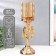 Climber Metal, glass per 1 candle "VILAS" D-8 cm, gold 11.5x11.5x36.5 cm