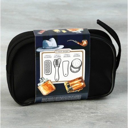 The set of roads for shoes is "strong and reliable", brush 2pcs., Sponge, shoulder blade-5