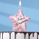 Candle in the cake "Air Ball. Star", 5.5 cm, pink gold