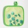 Kitchen set 2 objects of the “tropical” color color green: a severity 17x17 cm, mittens 25x16 cm, 100% p/e