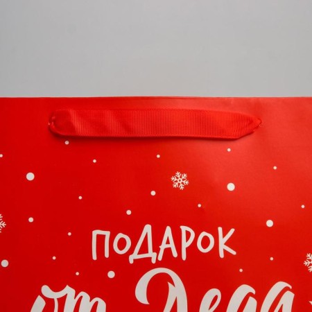 Package Laminated Vertical “Gift from Santa Claus”, M 26 x 30 x 9 cm, New Year-3