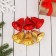 Christmas tree decoration "Ribbed bells" (set 6 pcs) 4.5x4 cm, red gold