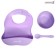 Set for feeding, food silicone, lilac color