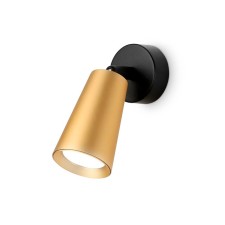 Спот накладной поворотный со сменной лампой Ambrella light, Move, TA13135, GU10, цвет чёрный, золото