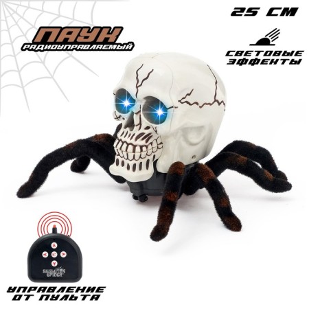 Radio -controlled “Skull” spider, light effects, works from batteries