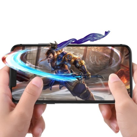 Borofone protective glass for iPhone 13 /13 Pro /14, anti -prints, 0.33 mm, 9h, black frame-5