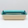 Deep toilet with a mesh of 36 x 25 x 9 cm, turquoise/beige