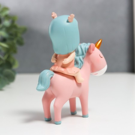 Polystone souvenir "Baby with deer horns on the uppermost on the unicorrosa" 10.5x9x3.5 cm-3