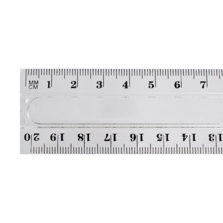 Ruler with a holder of 20 cm, transparent-1