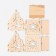 Domik box "Fir tree" Natural 12x10x14 cm (set of 7 parts)