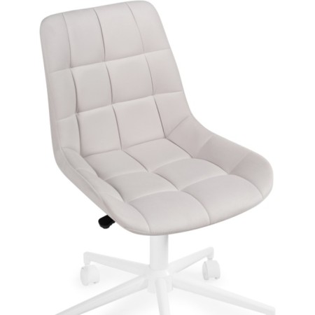 Computer chair Chester Metal/velor, white/milk 49x60x84 cm-5
