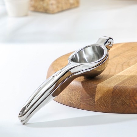Steel manual juicer, stainless steel, chrome color-2