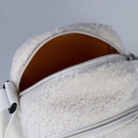 Plush "Bear" bag, white color-6