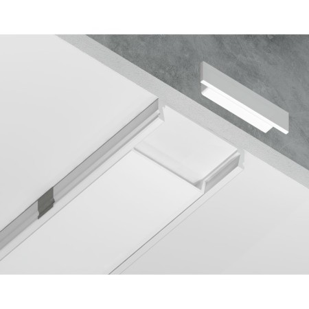 Profile aluminum overhead ambrella Illumination alum Profile, GP1800wh, 2000x6x23.8 mm, white, matte dial-3