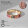 Ring with the inscription "whiskey", color in gold, 17 size