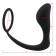 Anal plug with an erective ring, prostate stimulator, software, silicone, black