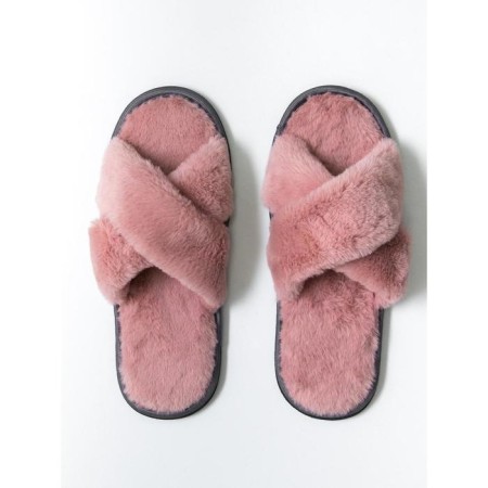 Slippers Women's cross open nose, size 39-41, color dusty rose-3