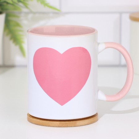 Sublimation mug "The most charming mother in the world", volume of 320 ml, pink bottom-3