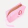 Cosmetic bag with a handle, a pink color