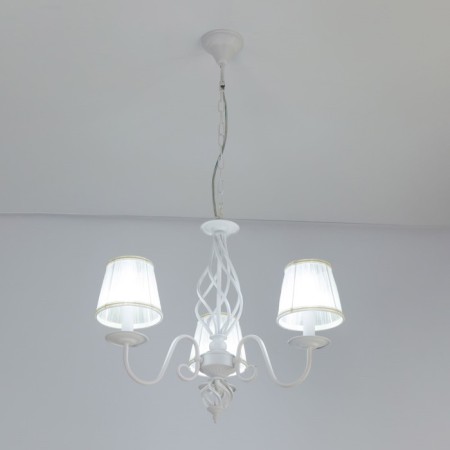 Suspended chandelier Citilux "Rowena" CL427130, 65x65x65 cm, 3x60W, E14, white color-21