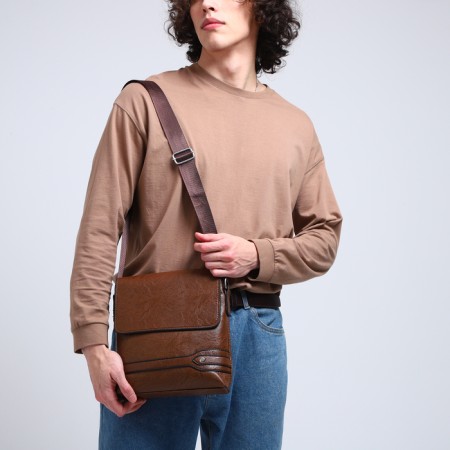 Male bag, brown color-5