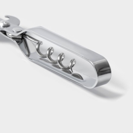Open - a corkscrew “Assistant”, 14 cm, silver color-6