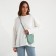 Bag Women's Cross-Bodi with a zipper, green color