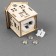 Christmas tree toy "House with a deer", from batteries, a glow of warm white