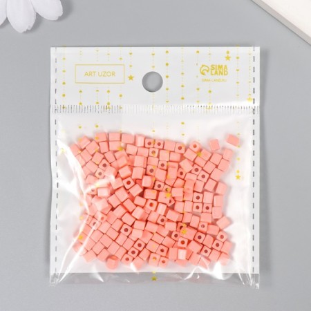 Cube glass 4x4 mm "brightness. Pink" set 20 grams-2