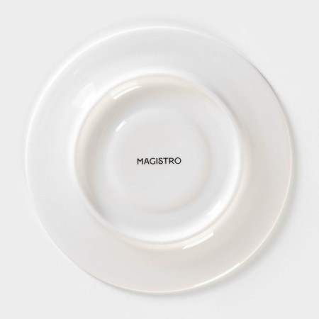 Porcelain saucer Magistro srotone, d = 15.5 cm, white color-3