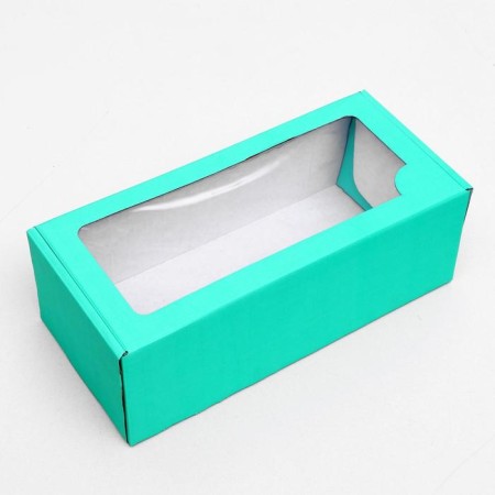 Self -charged box, with a window, mint, 16 x 35 x 12 cm mix-3