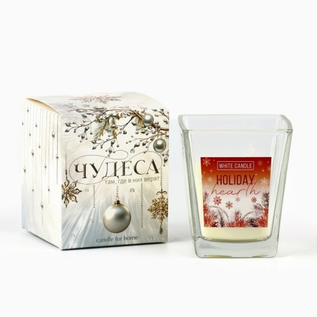 New Year's candle "Home hearth", for the New Year, Fresh aroma, 6.8 x 8 cm-3
