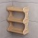 Rattan bathroom shelf, 3-long, 32 × 17 × 41.8 cm, sea sand color