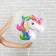 Polymer ball 18 "Rainbow unicorn with a wand, ball in the ball