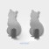 Savanna Velcro hook "cat", 2 pcs, metal