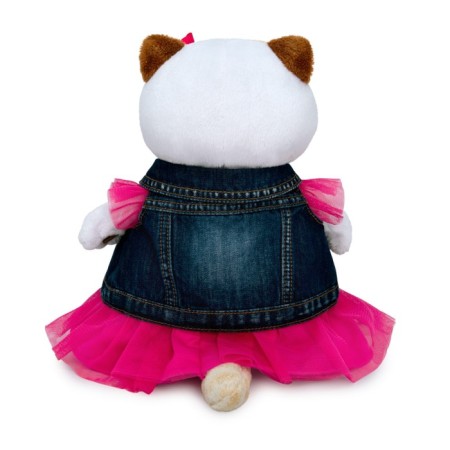 Soft toy "Li-Lee in jeans vest and pink dress", 24 cm-5